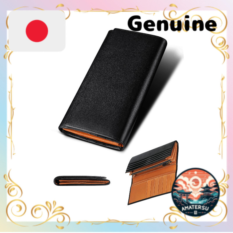 [Fabrizio] Wallet for Men and Women, Long Bi-fold  with Gusseted Coin Pocket, Slim, Large Capacity, 