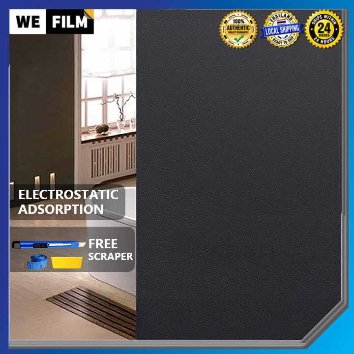 [เครื่องมือฟรี]3D Frosted Blackout Window Film Privacy สติกเกอร์หน้าต่างกระจกคงที่สำหรับโฮมออฟฟิศ