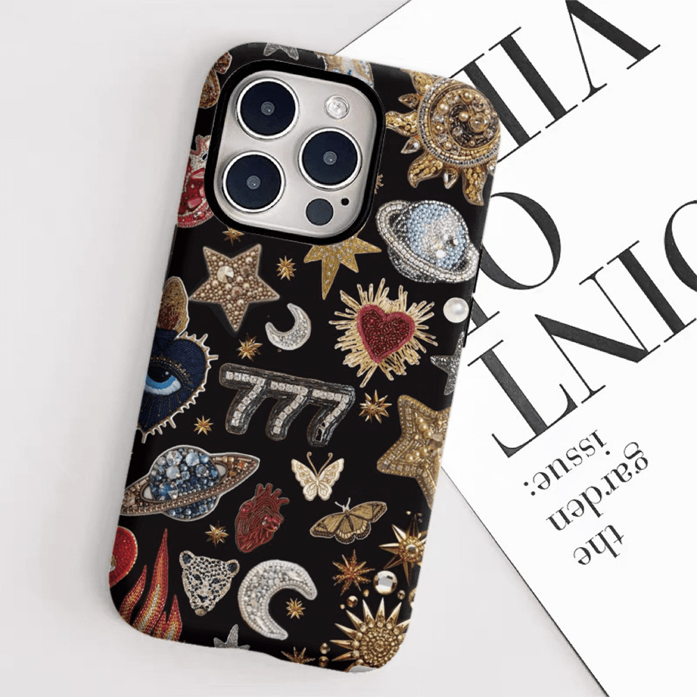 เคสโทรศัพท์: เคสโทรศัพท์ Collage 777 อินเทรนด์สําหรับโทรศัพท์ 17/16PM/15PM/13/13/12/11/ เคสมันวาว