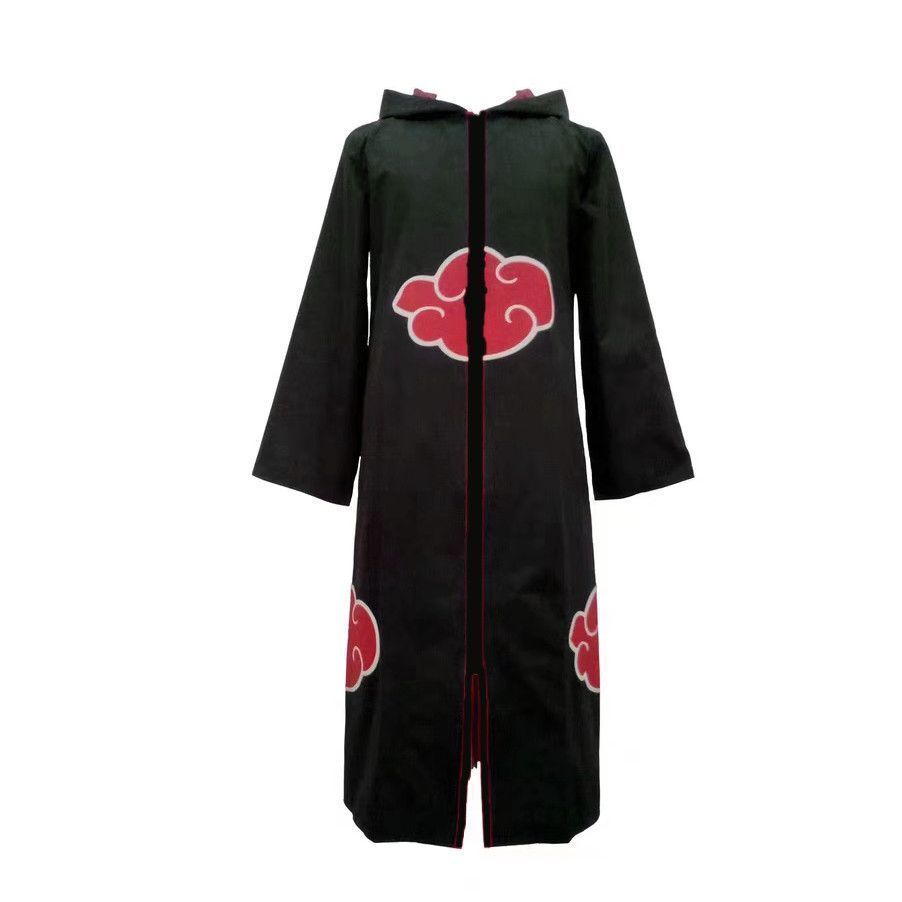 Naruto Akatsuki Cos Raincoat Long Hooded Cape Outdoor Riding Sun UV Windproof Cloak