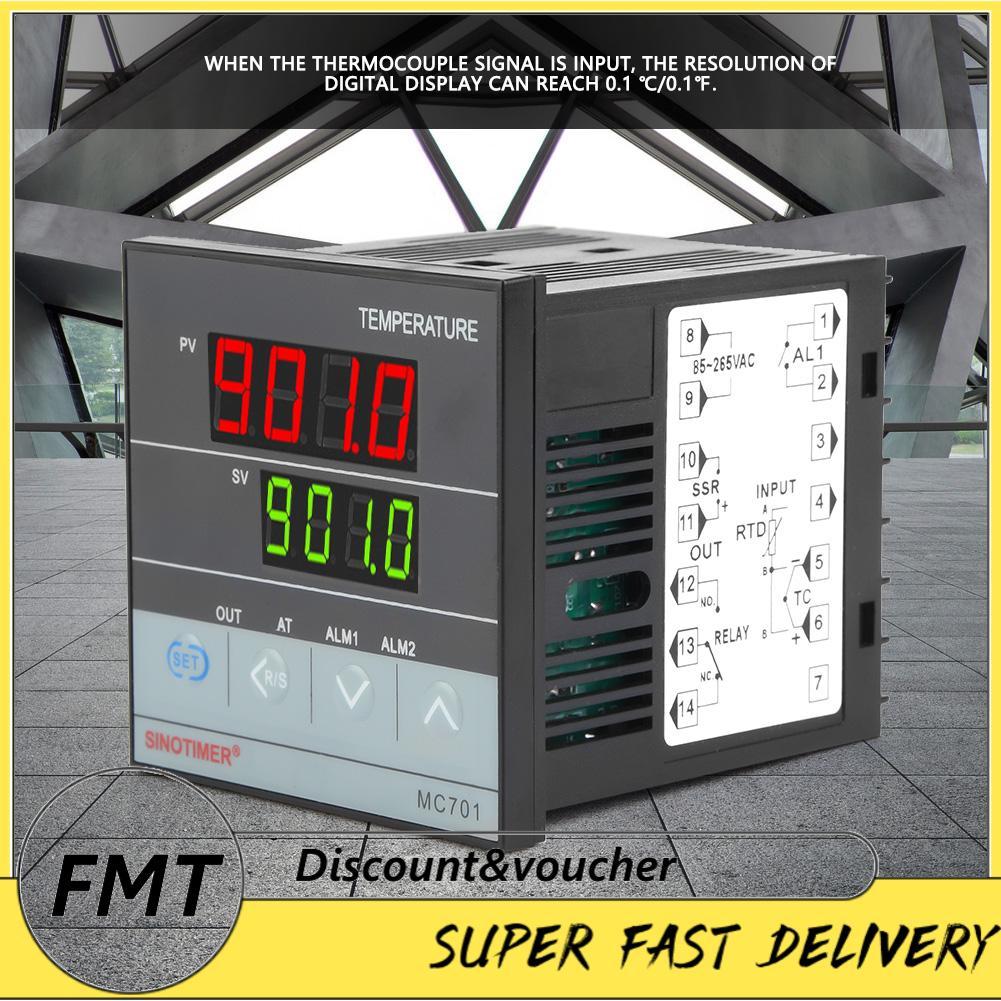 Freemarket YWBL-WH MC701 Digital PID Temperature Controller พร้อม K ประเภท PT100 เซ็นเซอร์อินพุตและรีเลย์ SSR เอาต์พุต
