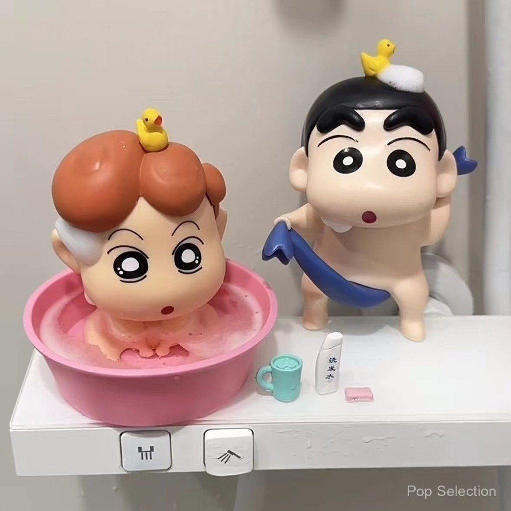 12 ซม.Shin-chan Bathของเล่นรูปGK Nohara Shinnosukeน่ารักอะนิเมะAction Figurineเดสก์ท็อปเครื่องประดับBath Companion
