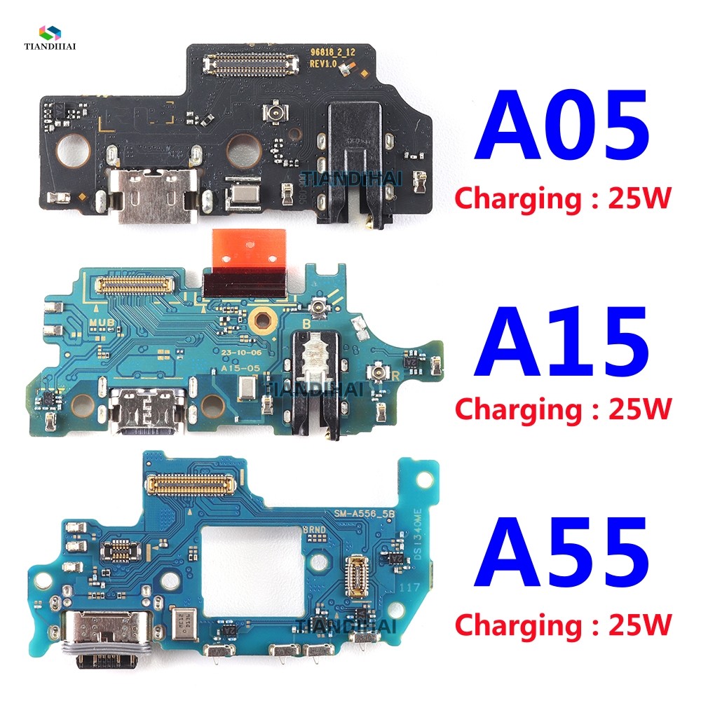 สําหรับ Samsung Galaxy A05 A055 A15 A156 A55 A556 5G USB Dock Connector พอร์ตชาร์จ Flex Cable Charger ไมโครโฟน