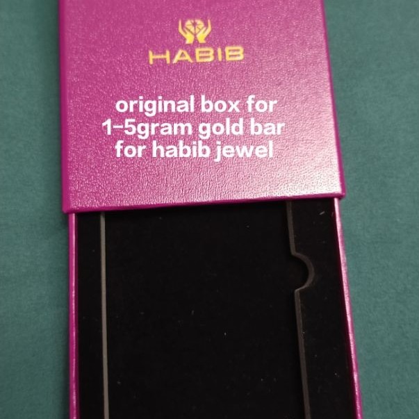 HABIB 0.25 - 5 GRAM GOLD BAR BOX (10CM X8CM)