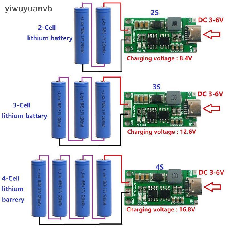 Yiwuyuanvb] 2S 3S 4S 1-4A Booster Module Lithium Polymer Battery โมดูลชาร์จ Step-Up Boost LiPo Polymer Li-Ion Charger ใหม่