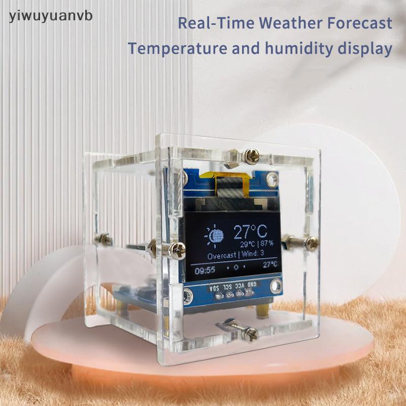 Yiwuyuanvb] ESP8266 MINI Weather Clo WIFI Digital Clo DIY ชุดบัดกรีอิเล็กทรอนิกส์สถานีอากาศมัลติฟังก์ชั่นใหม่