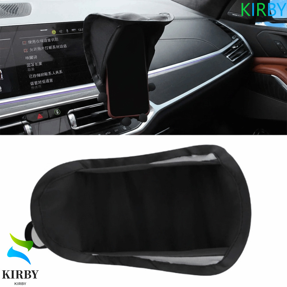 KIRBY ม่านบังแดดรถยนต์,ขนาดกะทัดรัดปรับมุมร่มโทรศัพท์,Universal Fitment All-Weather Protection Tool-Free Setup Glare Blocking ที่วางโทรศัพท์ในรถยนต์จักรยานใช้