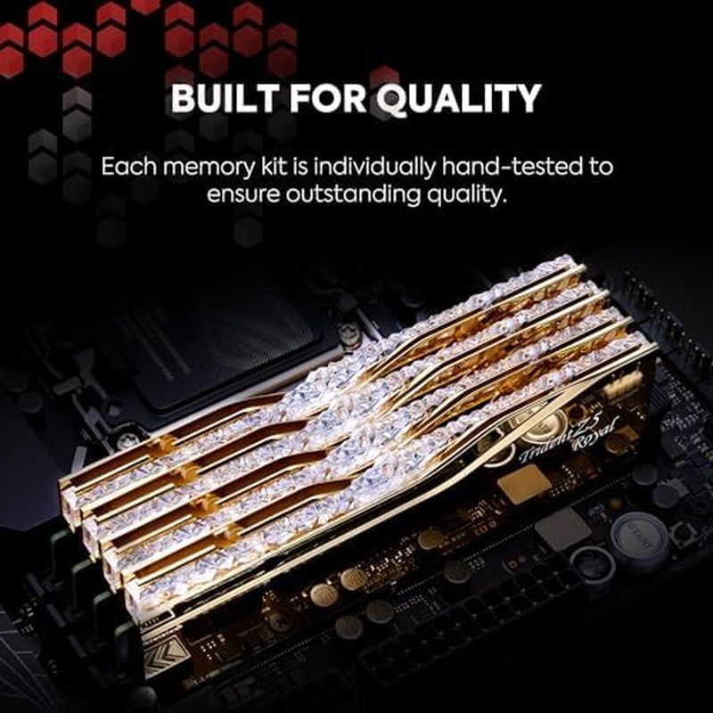 (2x24GB) 1.35V เดสก์ท็อป U-DIMM 7200MT/s คอมพิวเตอร์ XMP 3.0) Trident - 48GB G.SKILL Series RAM DDR5