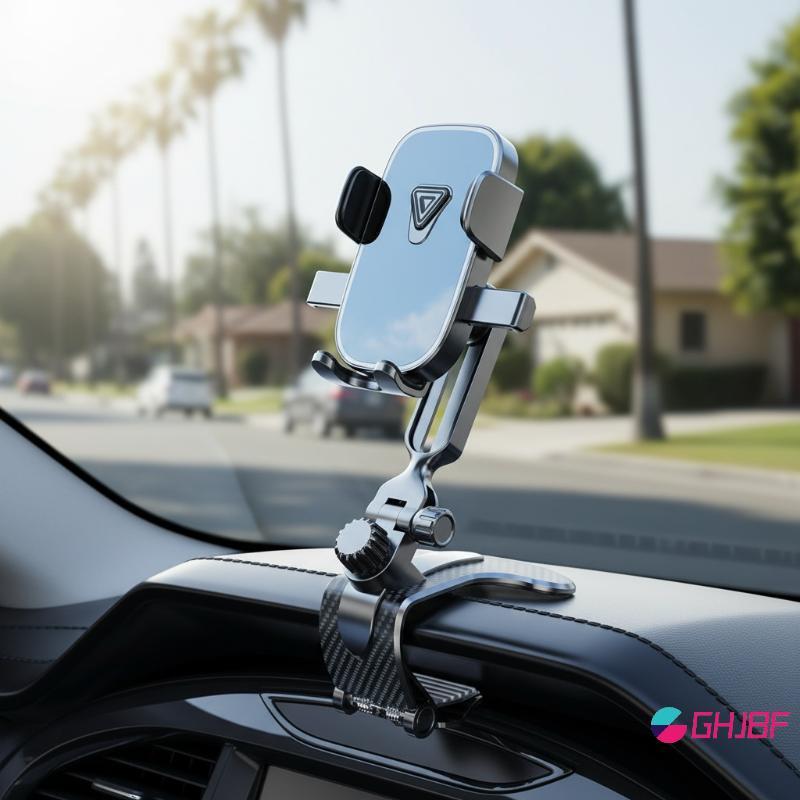 GHJBF] รถโทรศัพท์ผู้ถือจระเข้คลิปอัตโนมัติ Loing Dashboard Mount สําหรับปลอดภัยแฮนด์ฟรีนําทางและโทรใ