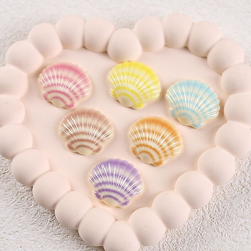 ่j091/1เปลือกหอยไล่ระดับสีของเล่นดีไอวายแพ็คละ10 ชิ้น