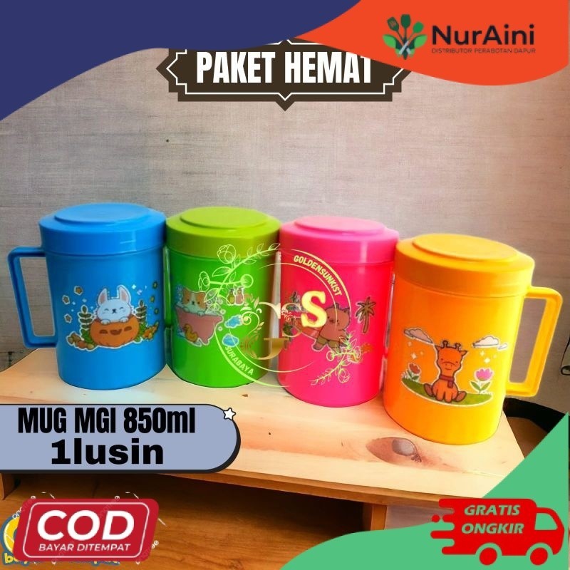 (DAM) MGI scottlight Jumbo Plastic 800ml แก้วฝา