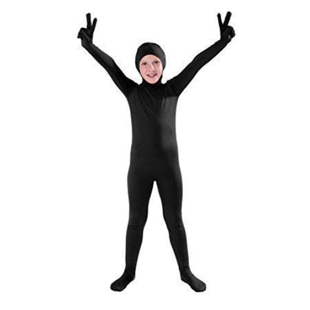 ฮาโลวีน cos Spider บอดี้สูทหมวกสีทึบ Faceless Zentai Stage เครื่องแต่งกาย zentai Tights