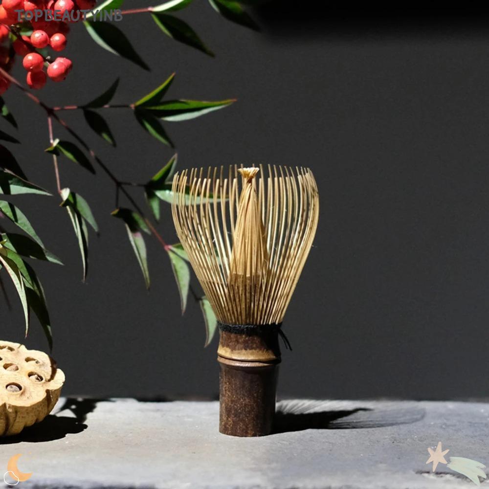 TOPBEAUTY1NB Matcha Whisk, Bamboo Japanese Tea Set Chasen, ของขวัญแปรงมัทฉะมัลติฟังก์ชั่นแบบใช้ซ้ําได้แบบดั้งเดิม