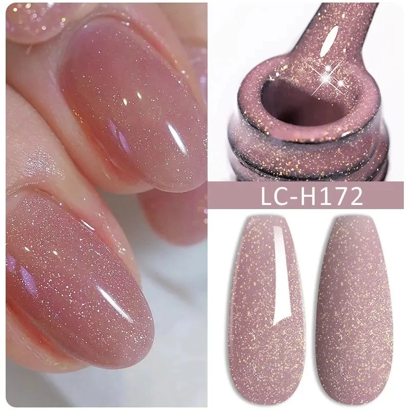 LILYCUTE 7ml Glitter เล็บเจลเลื่อมเจลกึ่งถาวร UV เจล Polish Soak Off UV LED เล็บเจลเคลือบเงาสําหรับเล็บอุปกรณ์