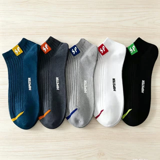 MODENFASHION ถุงเท้าผู้ชายข้อสั้น ถุงเท้าแฟชั่นเกาหลี (แพ็ค /10คู่) freesize s. 35-44