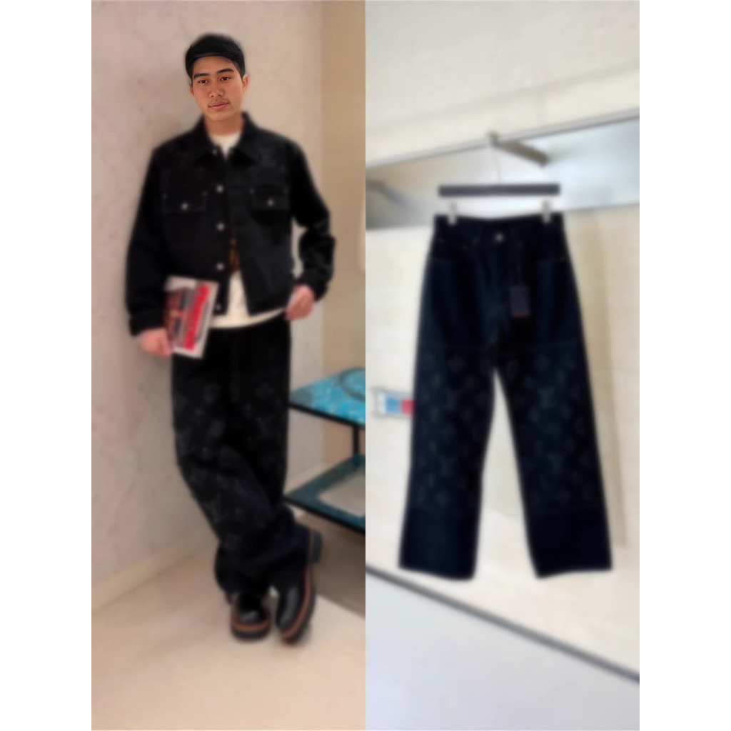 WM0J L1''' Laser positioning for presbyopia LoGo Ripped jeans