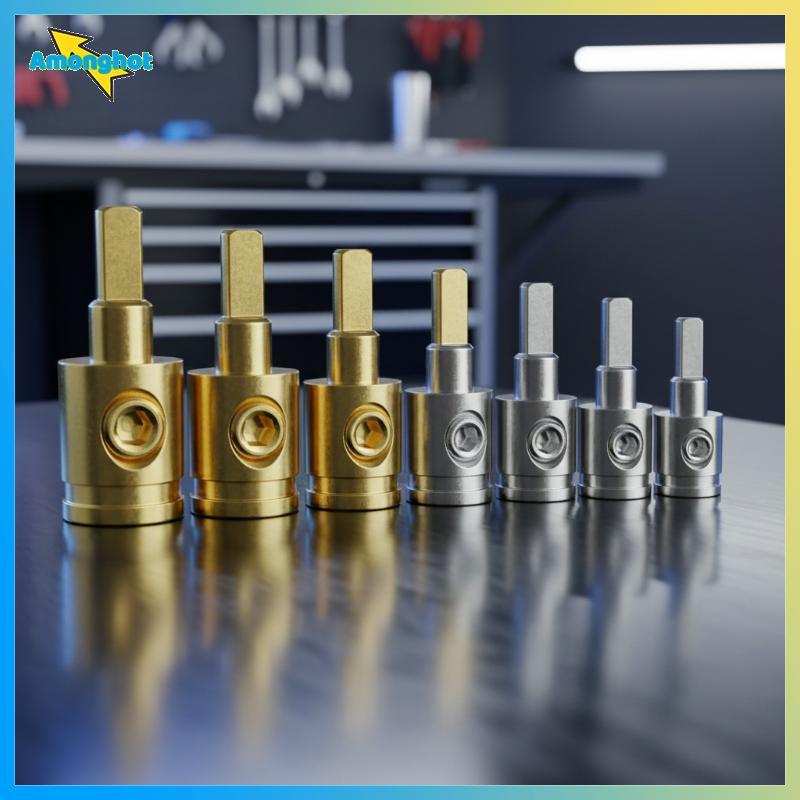 Amonghot> พรีเมี่ยม 1 ชิ้นทองแดงบริสุทธิ์ขั้วต่อเครื่องเสียงรถยนต์ 0GA 4GA 8GA Power Ground Wire Ter