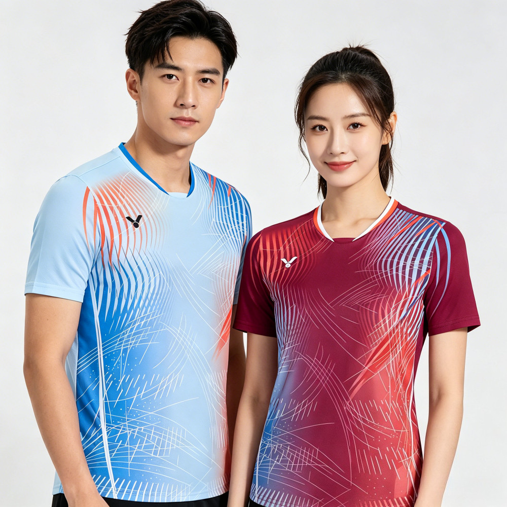 เสื้อกีฬาระบายความร้อน All Court Pro (รุ่น 60023) | เสื้อยืดระบายอากาศและสกัดความชื้นระดับพรีเมียม, สวมใส่สากลสําหรับแบดมินตัน, เทนนิส, ปิงปองและการฝึกประจําวัน