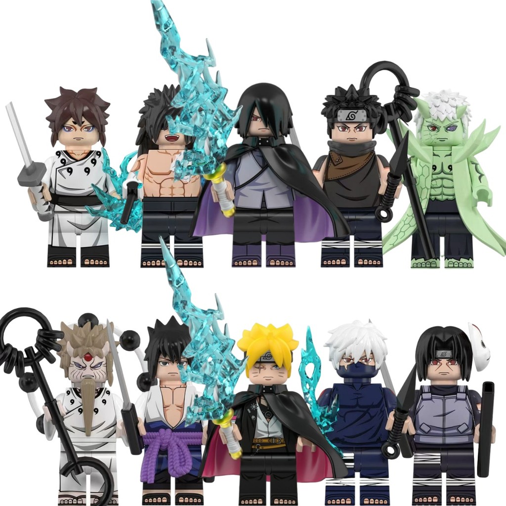 Naruto Action Figure Uchiha Sasuke Uzumaki Boruto Hatake Kakashi Uchiha Obito Uchiha Itachi ของเล่นคอลเลกชันบล็อกอาคารสําหรับเด็ก