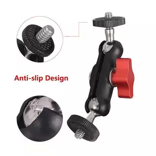 [Thevatipoem] 1 ชุด Double Ball Head Magic Arm Metal Super Clamp Camera Mount สําหรับจอภาพชุดพกพา HOT