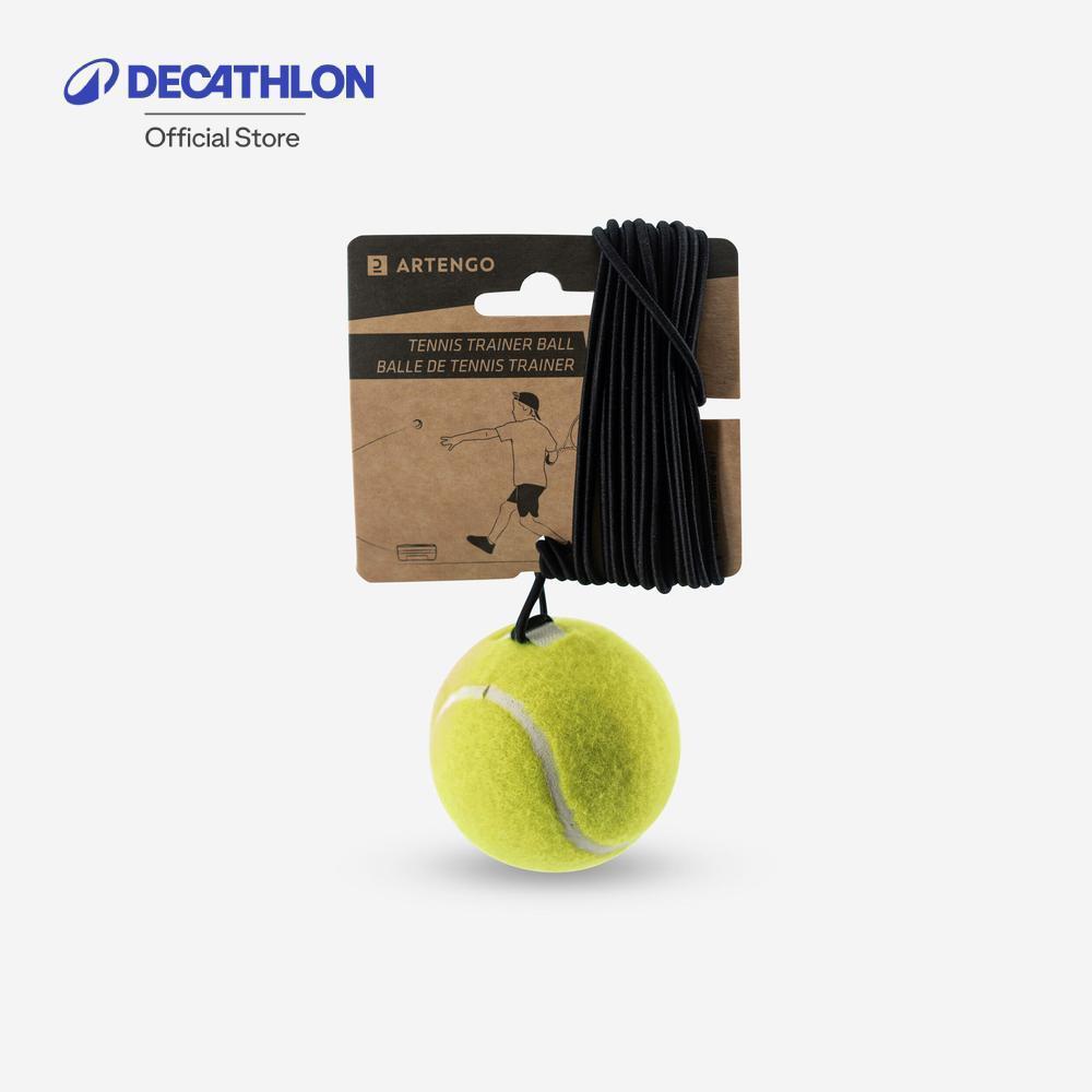 Decathlon Tennis Ball And Elastic Strap ลูกเทนนิสและเชือกยืดหยุ่นสำหรับ "Tennis Trainer" - Yellow