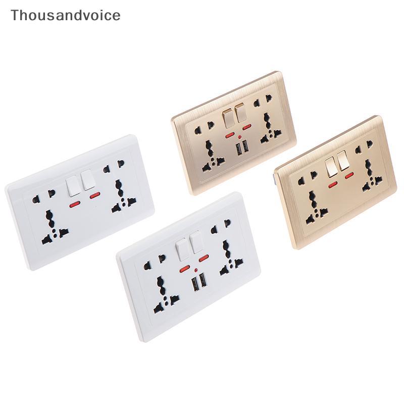[พันโวซ] Wall Power Soet Universal 5 Hole 2.1A Dual USB Charger Port Soet