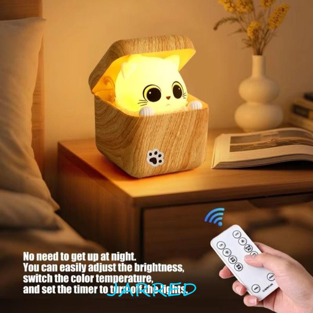 JARRED Cat Night Light,ไฟ LED 3 โหมดสีโคมไฟตั้งโต๊ะอัจฉริยะ,ของขวัญนักเรียนเสียงเปิดใช้งาน Eye Protection Blue Light Voice Control โคมไฟสําหรับ 36 V/1000 mAh 3000 mAh Desktop Decor