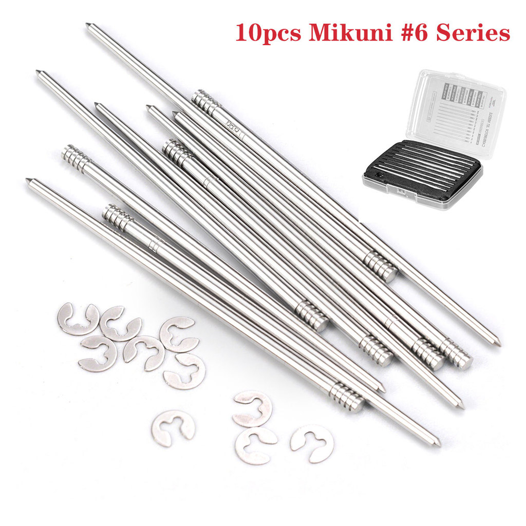 10pcs 6 Series Mikuni Needles for TM36 TM38 TMX 2 Stroke Carbs VM30 VM32 VM34 VM36 VM38 Carb