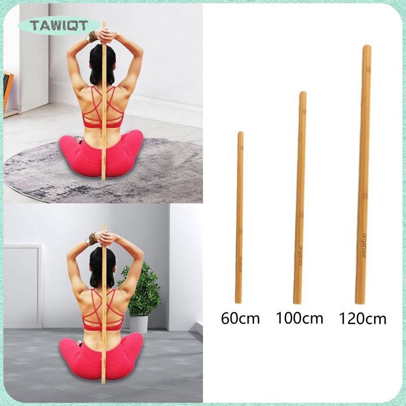 YIJU ไม้โยคะไม้ไผ่แข็งแรงฟิตเนสแท่งออกกําลังกายยืดหยุ่นกลับ Enhancer สําหรับพิลาทิสและท่าทางสนับสนุน