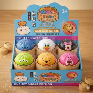 (ยกBox12ชิ้น) ของเล่นสกุชชี่ซาลาเปา ซาลาเปาสกุชชี่กลิตเตอร์ นุ่มเด้ง บีบสนุก ของเล่นบีบคลายเครียดสุดฮิต พร้อมส่ง