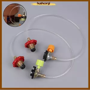 [hushcorgi] Camping เตาแก๊สอะแดปเตอร์เติมแก๊ส Outdoor Cassette ถังแก๊สบรรจุวาล์วถังเตาเงินเฟ้อวาล์วอุปกรณ์เสริมสต็อกใหม่