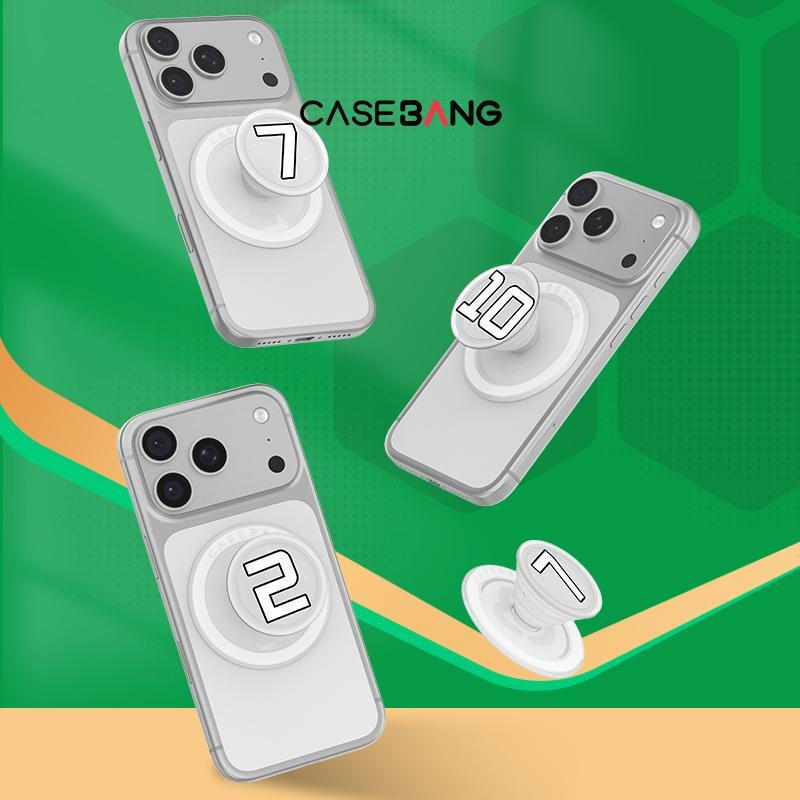 Casebang Magnetic My Pitch Series-Season Commemorative Edition Pop Grip, ถอดออกได้, Slim & Lightweight, เข้ากันได้กับเคสแม่เหล็ก iPhone 12–17, ขาตั้งหลายมุม