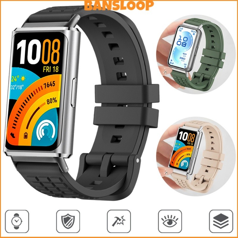 สายรัดซิลิโคนยางกีฬา for Smartwatch Huawei Band 11 / Huawei Band 11 Pro อุปกรณ์เสริมสายรัดข้อมือสายเข็มข้อมือปรับได้