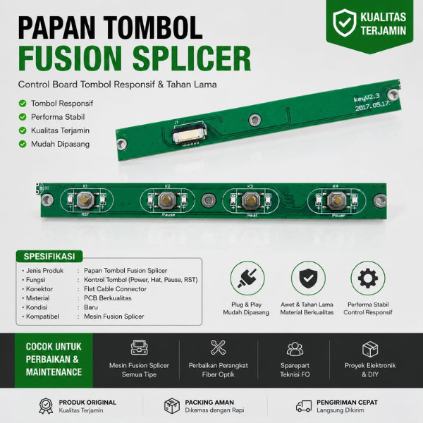 TOMBOL FO - Signal Fire Splicer Button Board AI-9 Fusion Splicer อะไหล่