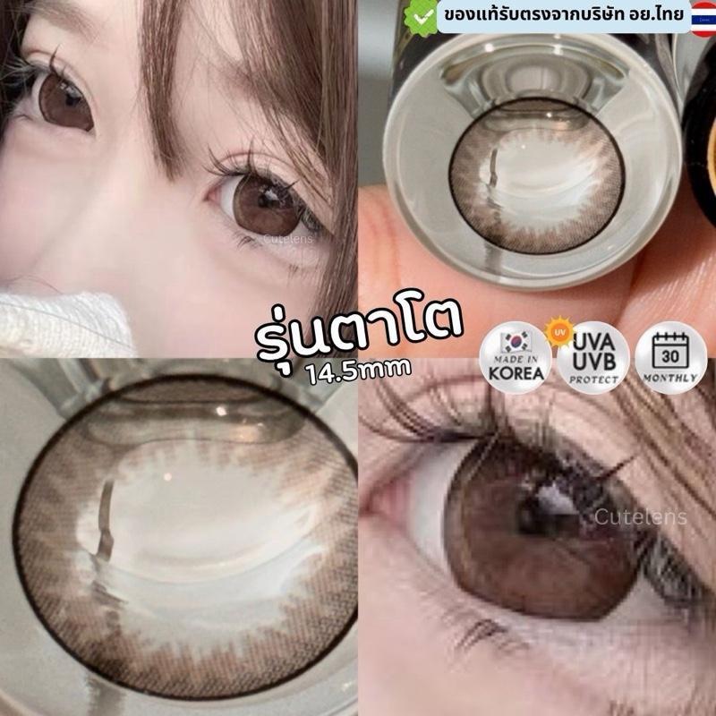 Brown รุ่นตาโต 14.5mm เลนส์ไฮโดรเจล นิ่มใส่สบาย คอนแทคเลนส์ไทย รายเดือน คอนแทคเลนส์สีน้ำตาลตาโต