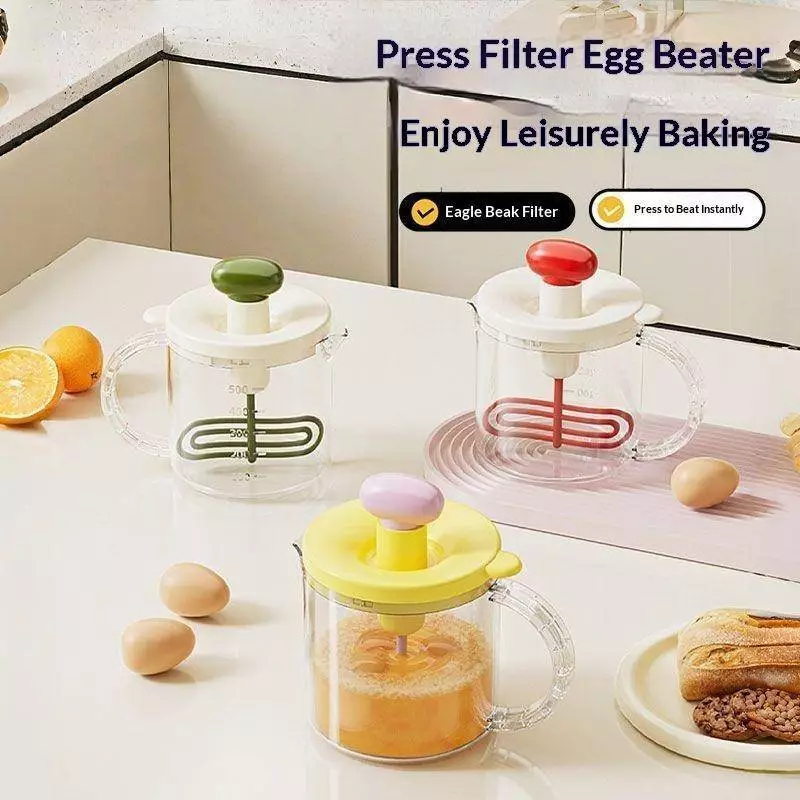 Setad Home Egg Cup Manual Press Egg Churn Cream Whipper thumbnail 3