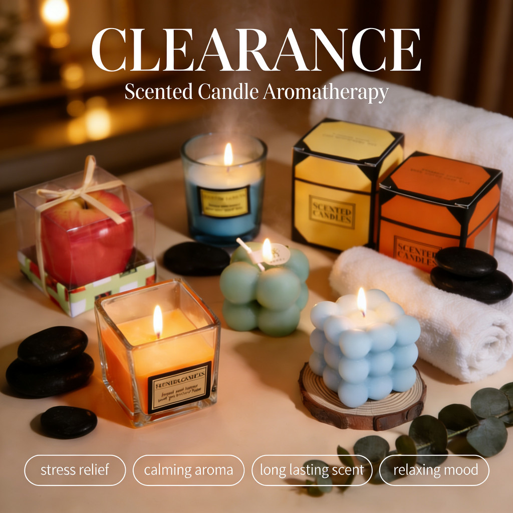 [BC] Cube Candle Scented Candle Cube Candle Aroma Bubble Scented Candle  Lilin Wangi Hiasan Rumah 香薰