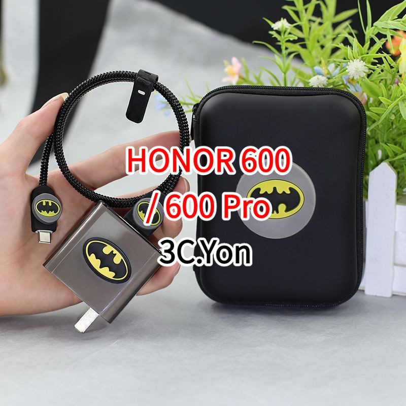 HONOR 600 Charger Protector 80W กรณี 600Pro Anti-Breaking สาย USB Type C Winder Charger Organizer กระเป๋าเก็บซิลิโคนอ่อนนุ่มฝาครอบเชือกไขลาน