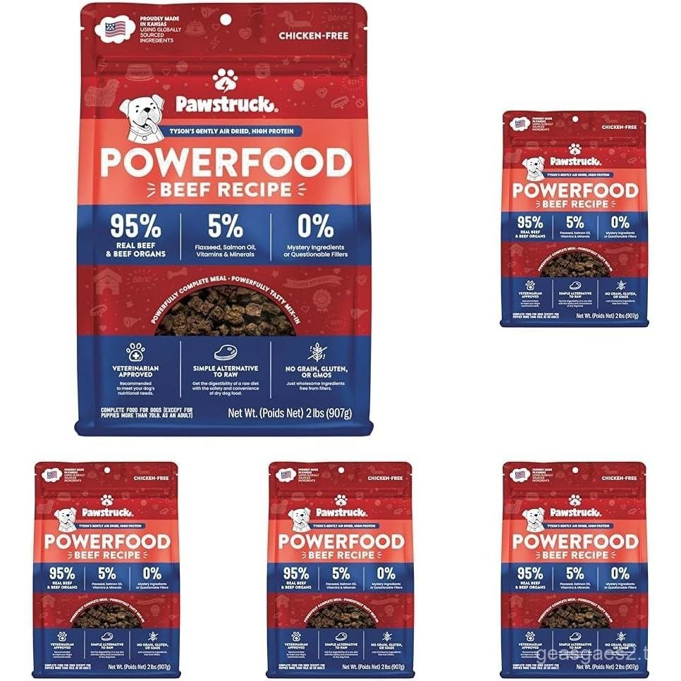 Pawstruck Air Dried Dog Food with Real Beef, Grain-Free, Made in USA, Non-GMO & Vet Recommended, Hig