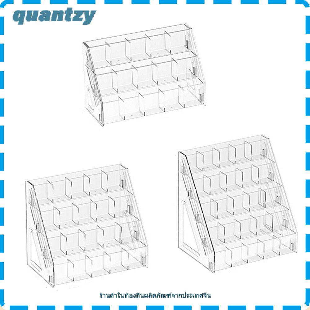 ชั้นวางปากกา QUANTZY ที่ใส่ปากกาอะคริลิค ทนทาน 3/4/5 ชั้น Multi-Compartment Desktop Organizer Mark Pen Storage