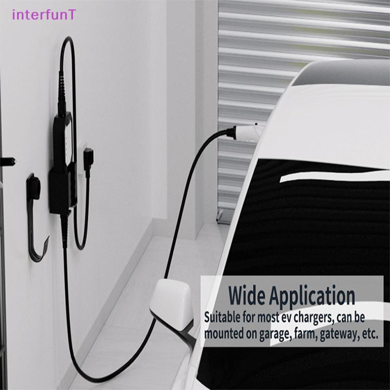 [InterfunT] EV Charger Holder Wall Mount Kit EV Charger Holster Do สําหรับ SAE J1772 Connector J-Hoo