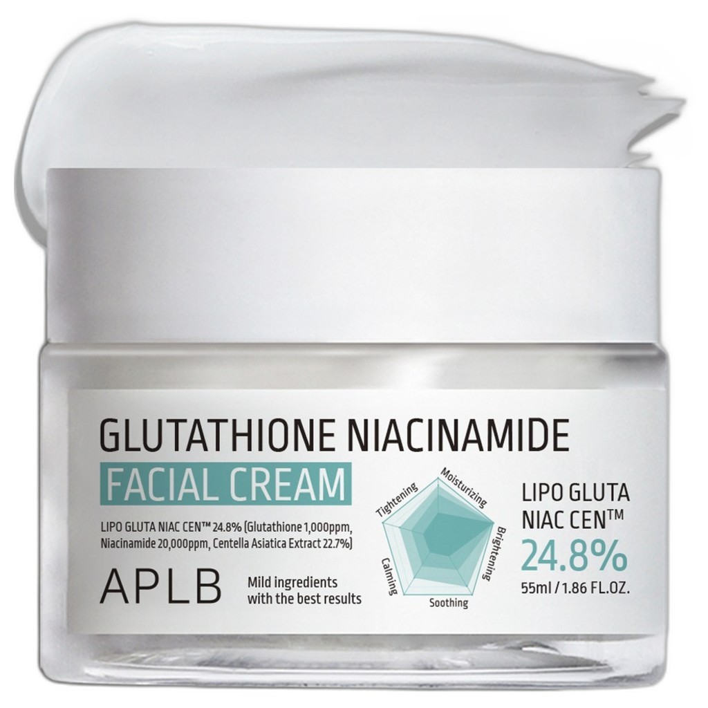 [aplb] Glutathione Niacinamide Facial Cream, 55ml, 1pc / Korean Facial Cream / Brightening Formula b