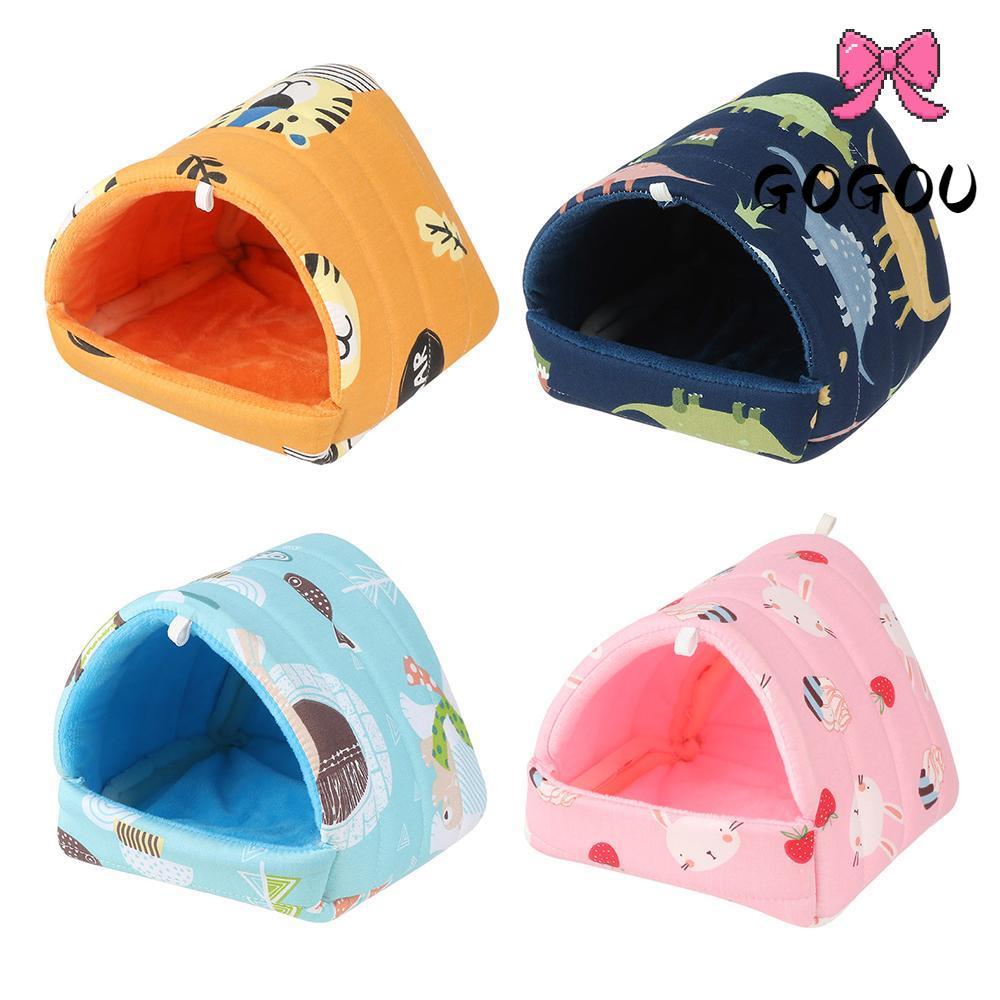 GOGOU Hamster House กรงขนาดเล็กน่ารักฤดูหนาวกระต่ายกระรอกเสื่ออุ่น