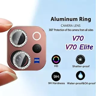 ฟิล์มกล้อง เพชร For VIVO V70 V70FE V70E LITE V29 V27 V27Pro Y100 Y04 Y04S ฟิล์มกันรอย ดีไซน์เพชร ฟิล์มเลนส์กล้องโลหะ
