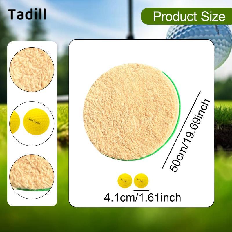 Tadill Golf Chipping Skills Training Mat พรีเมี่ยม Bunker Practice Mat พร้อมลูกบอลสําหรับ Backyard Garage — صورة 4
