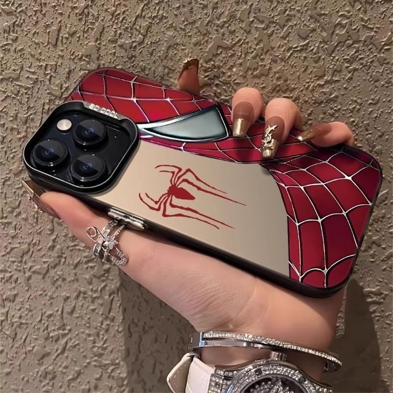 Spider-Man สําหรับ iPhone 16 15 14 Pro Max 12 13 Mini 11Pro XS XR 7 8 Plus SE ป้องกันหน้าจอปลอกกันกระแทก