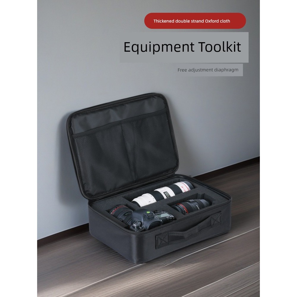 EDGAR อุปกรณ์ Toolkit กล่องเครื่องมือเครื่องมือกระเป๋าป้องกันแบบพกพา Shock Absorption กระเป๋ากล้องเลนส์พร้อมฟองน้ํา