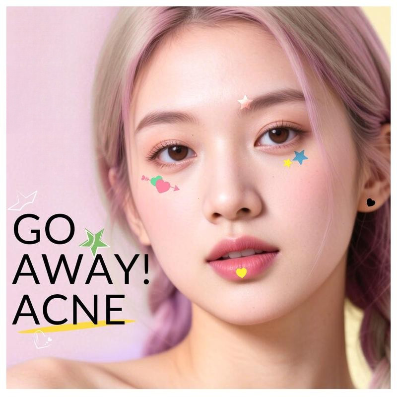 Acne Pimples Patch Hydrocolloid Colourful Acne Repair สําหรับพกพาสะดวก สิวที่มองไม่เห็น