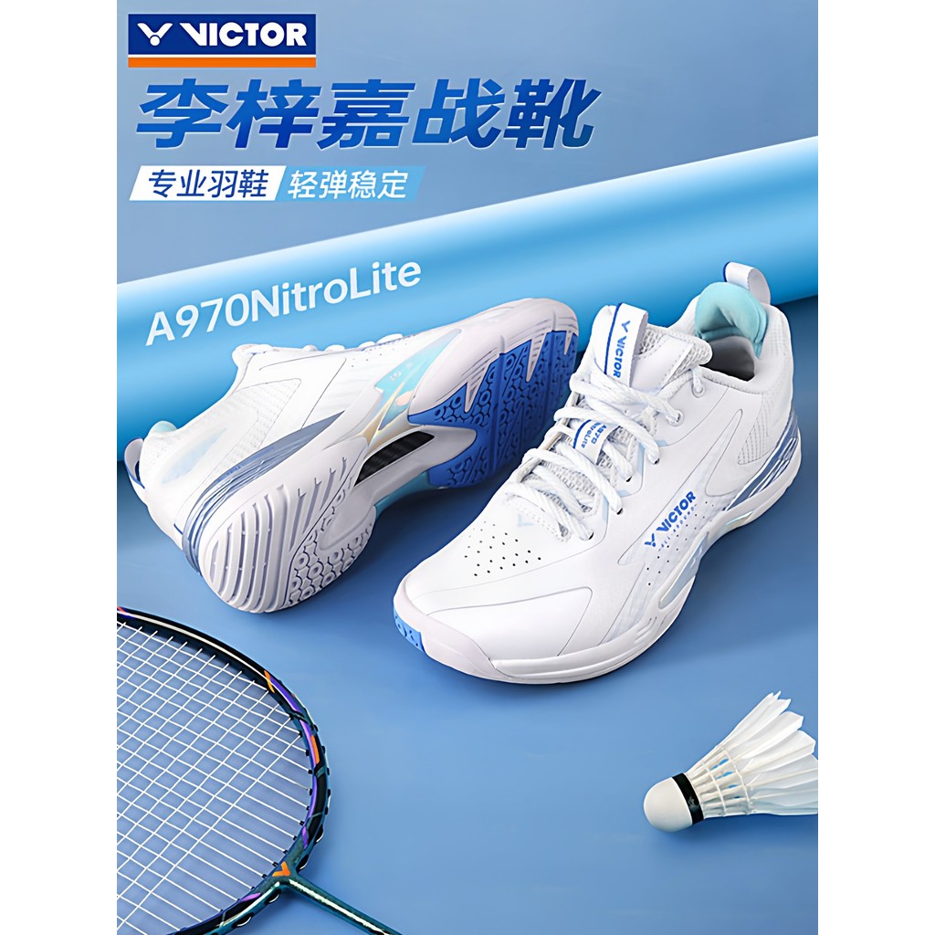 VICTOR Victory รองเท้าแบดมินตันมืออาชีพผู้ชายผู้หญิง A970NitroLite VICTOR Lee Zijia รองเท้าบูทกีฬา