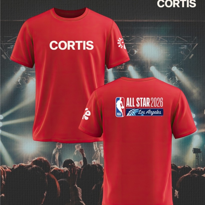 BBC - เสื้อยืด MERCH CORTIS COER - ALL STAR 2026 LOS ANGELES NBA | ลูกบอลคอติสสีเขียวแดง